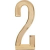 Hillman Group 848960 4 in. Distinctions Decorative Self-Adhesive Gold Domed House Number 2 - 3 Piece