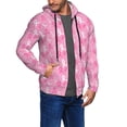 thumbnail image 2 of Kdxio Breast Cancer Awareness (3) Print Men Hoodies Casual Hoodies for Men with Zip Pockets Full Zip Long Sleeve Sweatshirt Sports Hooded Jacket-XX-Large, 2 of 5