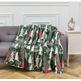 thumbnail image 4 of Reversible and Ultra-Plush Flannel Fleece-Winter Christmas Sherpa Throw- Lightweight Soft and Cozy-Holiday Decorative Throw, Perfect for Lounging, 50 x 60 inches, Hunter Christmas Tree, 4 of 6