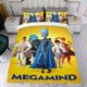 thumbnail image 4 of Megamente Conjunto de sábanas temático, trío de piezas, cómodo y amigable con la piel, diseño único, regalo de decoración para el hogar para familiares, amigos y fans,135cm *200cm, 4 of 6