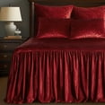 thumbnail image 6 of Levtex Home - Birch Hill Caserta Bedspread - Twin Bedspread - Arabesque Medallion - Red Velvet - Bedspread (39x75+30in. drop) - Velvet/Polyester, 6 of 6