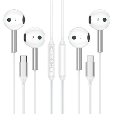 Type C Headphones Wired Earbuds Ear Buds for iPhone 17 Pro Max Air 16 Pro Max 16e 16 Plus/Pro 15 Plus/Pro USB C In-Ear Headphones Wired USBC iPhone 17 Earbuds Earphones Headsets with Microphone
