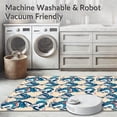 thumbnail image 5 of ODIKA 6'x9' Machine Washable Non-Slip Area Rug, Beacon Design with Nautical Waves and Seaside Lantern Motif High Traffic Rug with Pad, Beige, 711620, 5 of 8