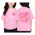 thumbnail image 2 of Fshinging Girls Graphic T Shirts Letter Printed Round Neck Short Sleeved Plus Size Tops, 2 of 7