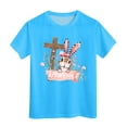 thumbnail image 4 of ZTKWD Girls Holidays Short Sleeve Graphic T-Shirts 5-14 Years Easter bow, 4 of 4