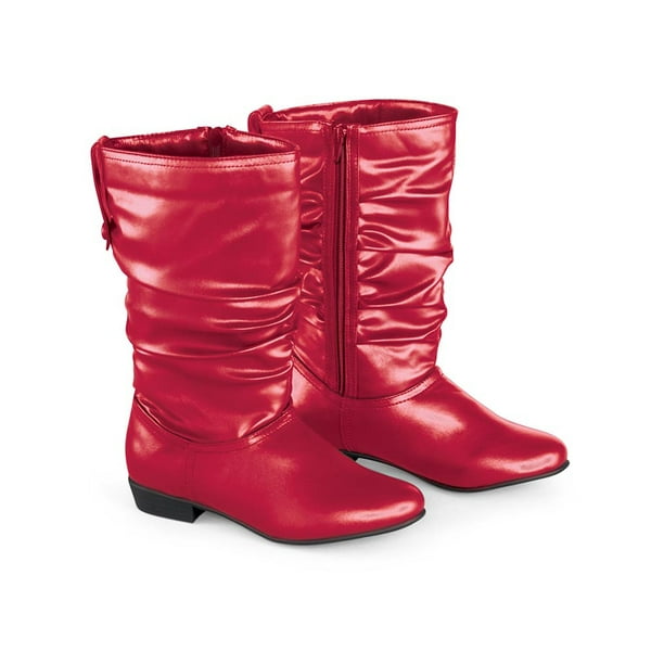 slouch mid calf heeled boot