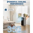 thumbnail image 4 of 8000 BTU AC portátil | Refrigeración, deshumidificador y ventilador 3 en 1 para habitaciones de hasta 350 metros cuadrados Incluye temporizador de 24 horas, control remoto y kit de ventana, 4 of 10