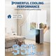 thumbnail image 4 of 8000 BTU AC portátil | Refrigeración, deshumidificador y ventilador 3 en 1 para habitaciones de hasta 350 metros cuadrados Incluye temporizador de 24 horas, control remoto y kit de ventana, 4 of 10