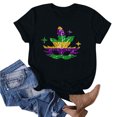 thumbnail image 4 of TIMIFIS T-Shirts pour Femmes Été Décontracté Coupe Classique Manches Courtes Col Rond T-Shirt Ample Carnavals Imprimé Graphique Tee, 4 of 5