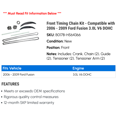 thumbnail image 2 of Front Timing Chain Kit - Compatible with 2006 - 2009 Ford Fusion 3.0L V6 DOHC 2007 2008, 2 of 2