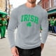 thumbnail image 1 of Ceisia Men Fashionable Casual Loose Elastic Long Sleeve Round Neck St Gift Patrick's Day Lucky Graphic Print T shirt for Daily Fit, 1 of 5