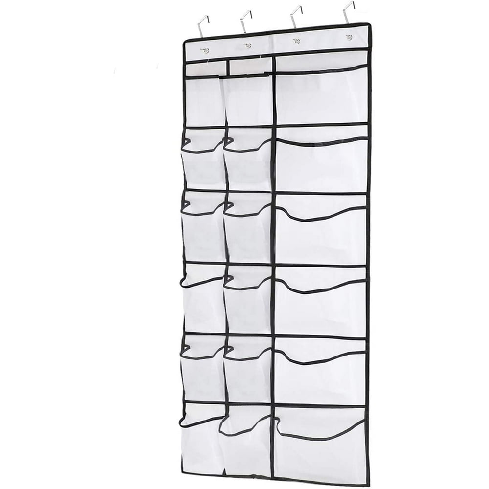 Over The Door Shoe Organizers, 12 Mesh Pockets + 6 Large Mesh Storage Various Compartments
