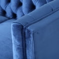 thumbnail image 4 of Noble House Riebe Loveseat, Navy Blue and Brown, 4 of 8
