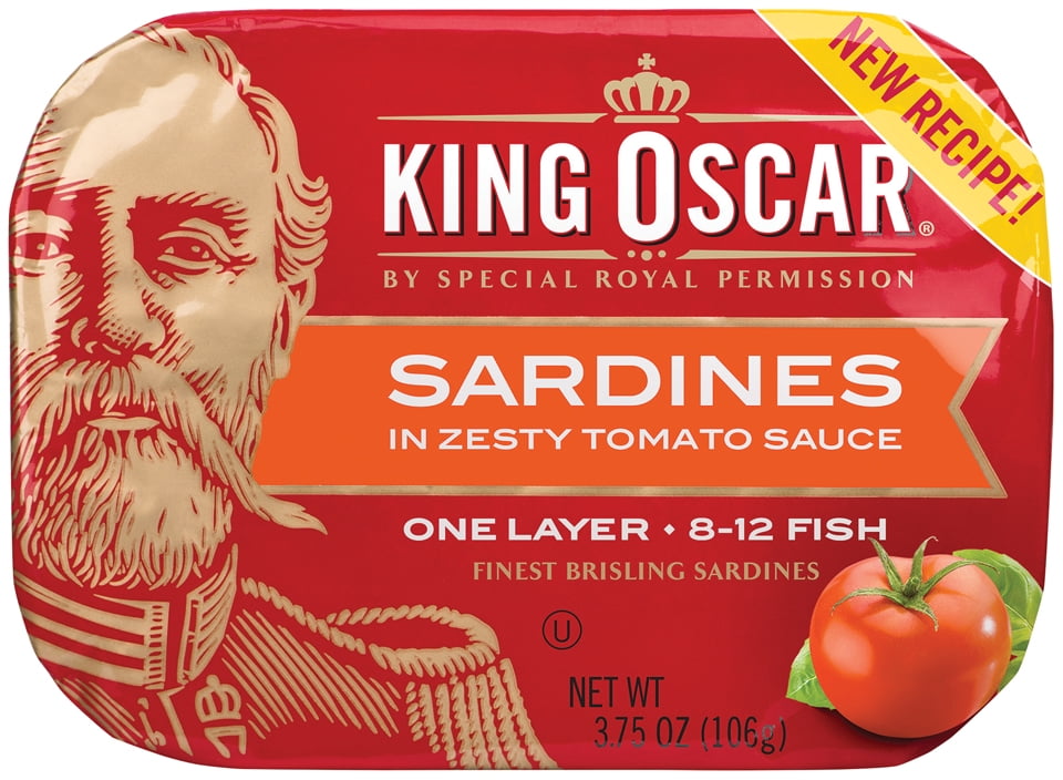 King Oscar Brisling Sardines in Zesty Tomato Sauce, 3.75 oz