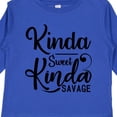 thumbnail image 4 of Inktastic Kinda Sweet, Kinda Savage Boys or Girls Long Sleeve Toddler T-Shirt, 4 of 5