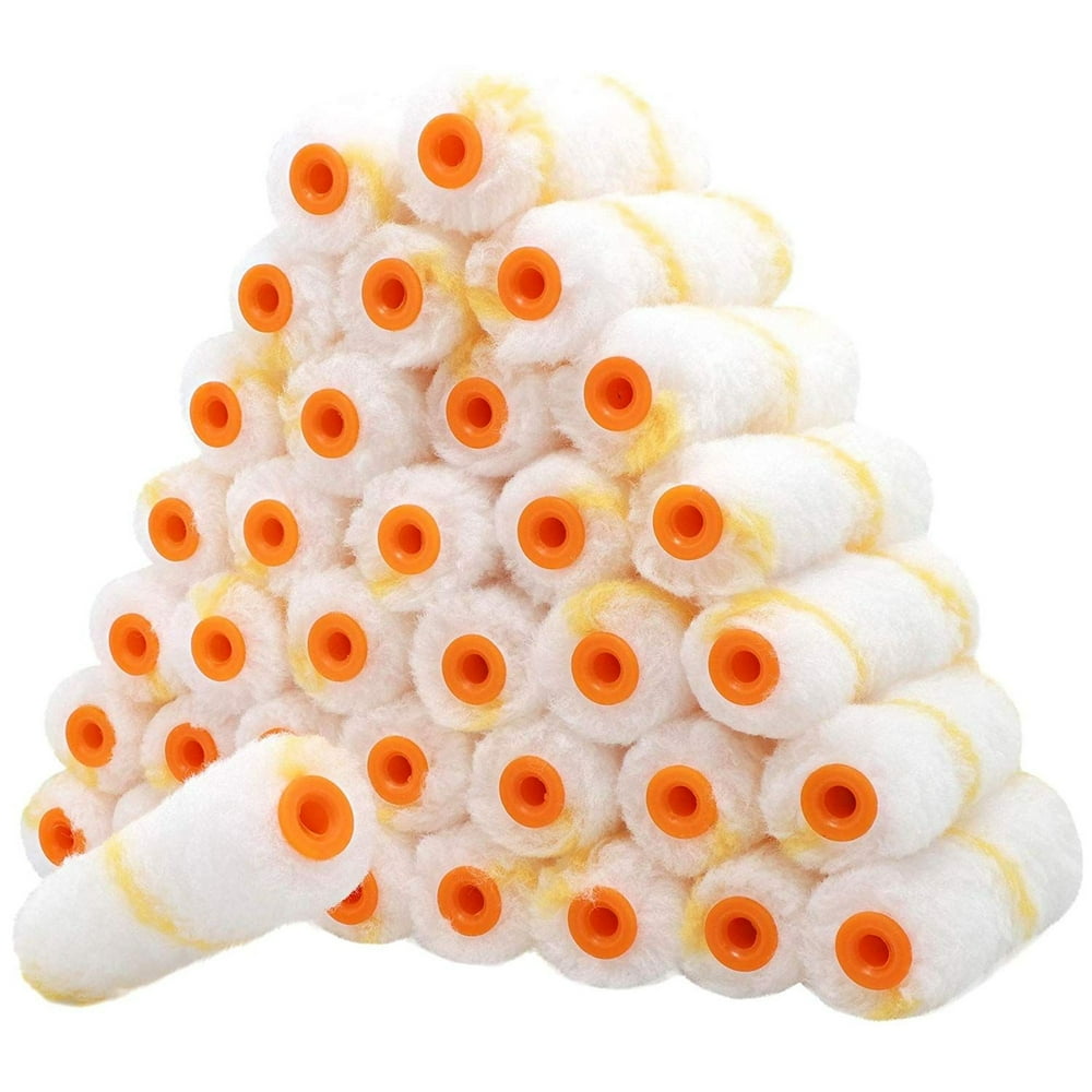 36 Pack 4 in Mini Paint Roller Covers Naps for Paint Roller Brush