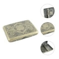 thumbnail image 2 of Pitillera de acero inoxidable, estuche portátil para cigarrillos, caja de cigarrillos de estilo vintage, 2 of 8
