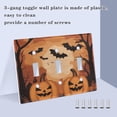 thumbnail image 4 of Dailycode Light Switch Plate Covers 2 Gang Wall Plate Plastics Outlet Covers for Kitchen Home Office Decor Pumpkins Bats Tree, 4 of 8