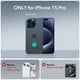 thumbnail image 2 of Funda ESR para iPhone 15 Pro con soporte metálico negro, 2 of 9