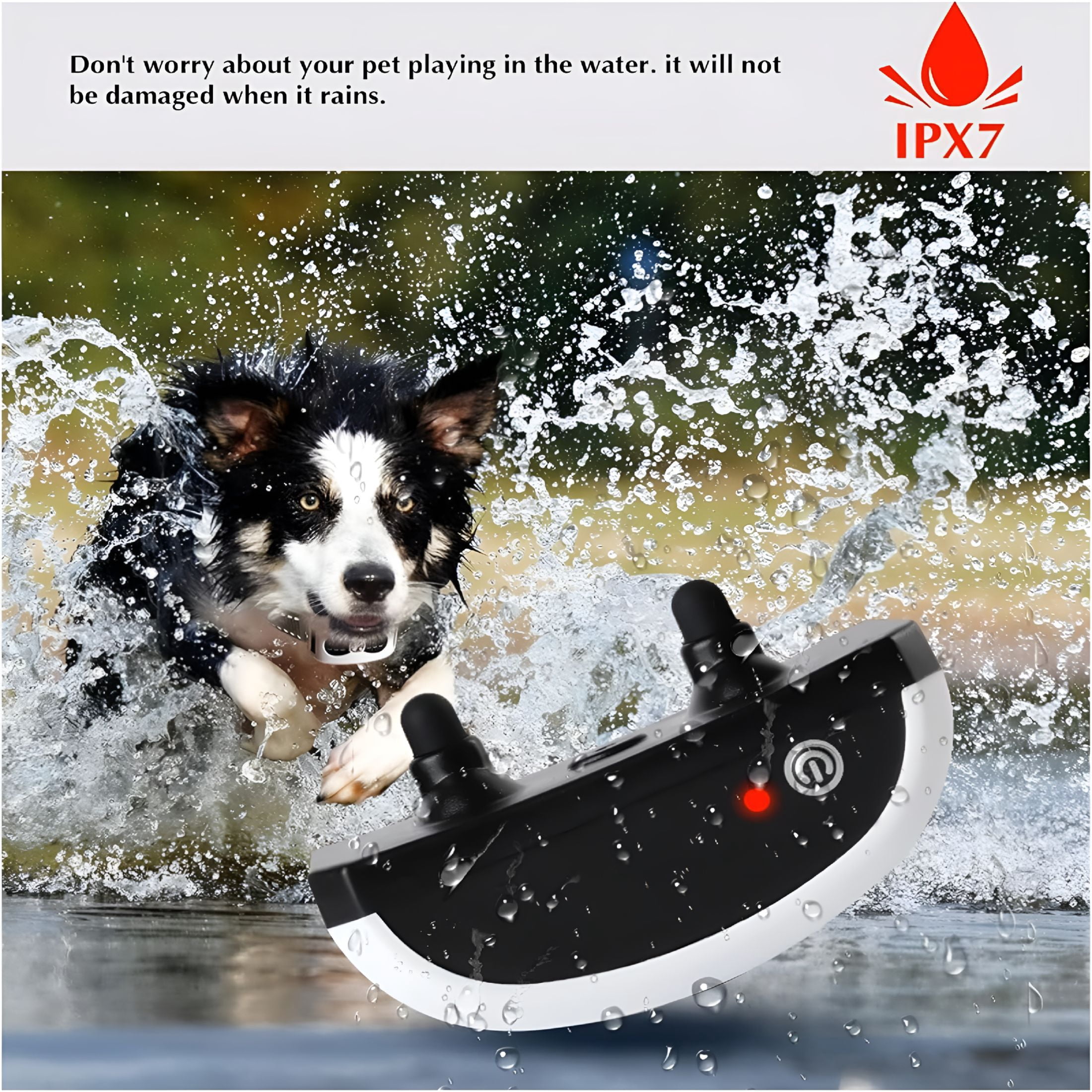 XIBUFE Wireless Dog Fence,Electric Fence System for Dogs,Shock Training Collar,Wireless Pet Boundary Containment System,Waterproof Rechargeable Training Collar,Vibrate/Shock Dog Fence,For 2 Dogs
