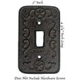 thumbnail image 2 of Urbalabs Western Floral Star Horseshoe Cast Iron Rustic Decorative Light Switch Outlet Wall Plate Covers Rustic Light Switch Covers Single Double 2 Gang Switch Plates (Star Single Switch), 2 of 7