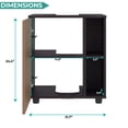 thumbnail image 3 of Pascuale Two Side Shelves Under Sink Cabinet with One Door, Cut-Out Back, Compact 22”, 3 of 8