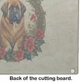 thumbnail image 5 of Tibetan Mastiff Christmas Flowers Glass Cutting Board 12 in x 15 in, 5 of 5