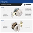 thumbnail image 5 of Brinks E2401 Raleigh Single Cylinder Keyed Entry Deadbolt From The Transitional Collection, 5 of 7