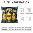 thumbnail image 5 of COMIO Square Pillow Covers Beer Print Throw Pillow Covers Cozy Soft Pillow Cushion Cases Soft Decorative Pillowcases for Living Room Sofa Bed Couch Home Decor, 5 of 5