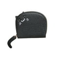 thumbnail image 1 of Purse Fashion Solid Color Cat Leather Change Purse Card ID Bag for Ladies, 1 of 5