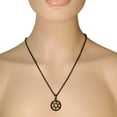 thumbnail image 3 of Stainless Steel Black Yellow Gold-Tone Jewish Star of David Men's Pendant Necklace, 24", 3 of 5