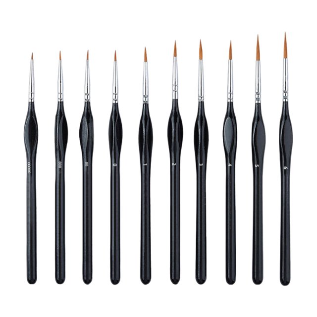 10 unids/set pintura al óleo gancho línea pluma corta madera varilla rayita pluma dibujo arte pluma FLhrweasw Nuevo