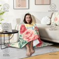 thumbnail image 4 of Wearable Blanket,Pioneer Flower Floral Print Pattern Hooded Wearable Sherpa Blanket for Adults & Teens,Winter Poncho Shawl Wrap Cape Thick Warm,60"x80", 4 of 5