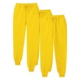 thumbnail image 1 of Dealovy 3pc Womens Sweatpants Elastic High Waisted Jogger Pants Lined Drawstring Running Trousers with Pockets, 1 of 3