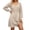 Khaki, variant on MDUKONU Women's Knit Dresses Vacation Loose Crochet Cable Knit Fall Fashion Empire Waist Mini A Line Sweater Dress Bronze S