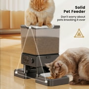 Oneisall 5L/20 Cups Automatic Cat Food Dispenser for 2 Cats/2 Small Dogs, PFD-002 Automatic Cat Feeder with 1 Desiccant Bag, Cat Feeders Automatic Cat Food, Timed Cat Feeder for Pet Dry Food - Black