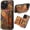 Kaleidoscope, variant on for Samsung Galaxy S26+/S26Plus Cork Wood Phone Case Retro Colorful Flower Floral Printed Back Cover, Multiple Magnetic Folio Flip ID Credit Card Holder Slot, Kickstand Support