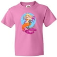 thumbnail image 3 of Inktastic Nautical Orange and Pink Mermaid Sitting on Anchor Youth T-Shirt, 3 of 5
