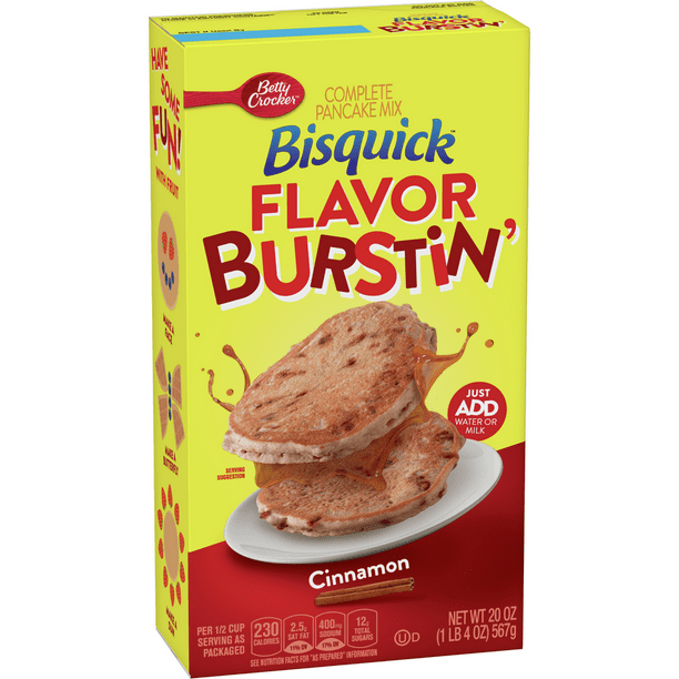 Bisquick Flavor Burstin' Cinnamon Pancake Mix, 20 oz