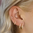 Small Gold Huggie Hoop Earrings for Women 14K Real Gold Hypoallergenic