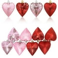 thumbnail image 7 of 8Pcs Valentines Day Ornaments for Tree, 2.6" Red Pink Heart Baubles, Shatterproof Hanging Decorations, Romantic 3D Heart Pendants for Wedding Anniversary Party Home Decor, 7 of 7