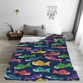 thumbnail image 5 of Pofeuu Colorful Carp Streamer 1 Print Ultra-Soft Micro Fleece Blanket,for Bed Or Sofa,All Season Throw Blankets Flannel Blanket-80"x60", 5 of 7