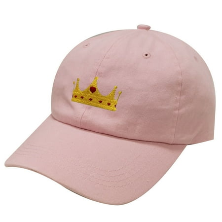 Hunter Ram Eagle Crown - City Hunter C104 Crown Cotton Baseball Dad Cap 19 Colors (Pink)