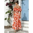 thumbnail image 4 of oyyn Women Elegant High Waist Floral Print Large Hem Long Party Dress Robe Female Clothes 2024 Chic Sexy Off The Shoulder Maxi Dresses XL, 4 of 6