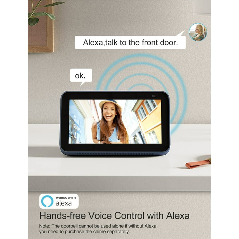 TMEZON Wireless Doorbell Camera, 2K Smart Video Doorbell Works