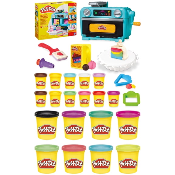 Play-Doh Super Slice Cake Play Kitchen Set & 8 Pack Vibrant Colors, Arts & Crafts Toys for Kids, Ages 3 and up