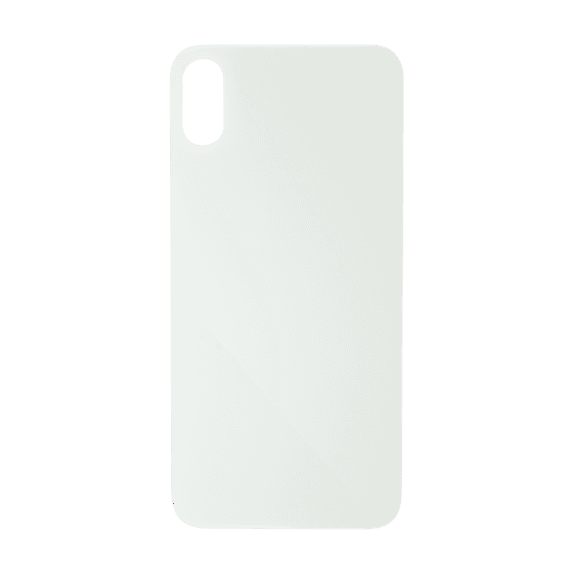 Glass Back Compatible With Phone X Plain in White