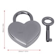 thumbnail image 3 of 2 Sets Mini Metal , Vintage Heart Shape  With Keys For Luggage Diary Book 30x39mm, 3 of 8