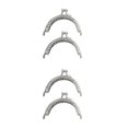 thumbnail image 4 of tssuouriy 2piece Metal Purse Frame Kiss Clasp Lock For Easy DIY Crafts Metal Frame Kiss Clasp Lock Made With Plastic Widely Used silver 6.5CM 2Set, 4 of 6