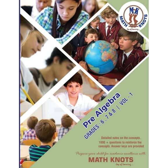 Pre-Algebra: Grades: 6-8 Vol - 1, (Paperback)